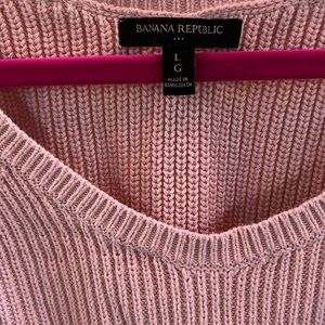Banana Republic perfect length, slightly slouchy, 100% cotton blush pink sweater